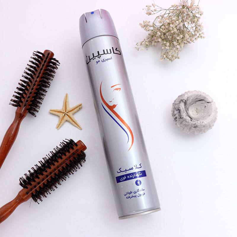 اسپری حالت‌دهنده مو تافت کاسپین بزرگ حجم 500 میل حفظ حالت مو تا ساعت‌ها