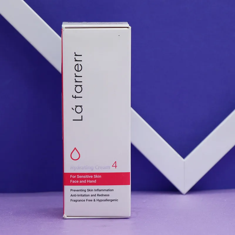 کرم آبرسان صورت و دست شماره 4 لافارر Lafarrerr مناسب پوست حساس حجم 75 میل 92617